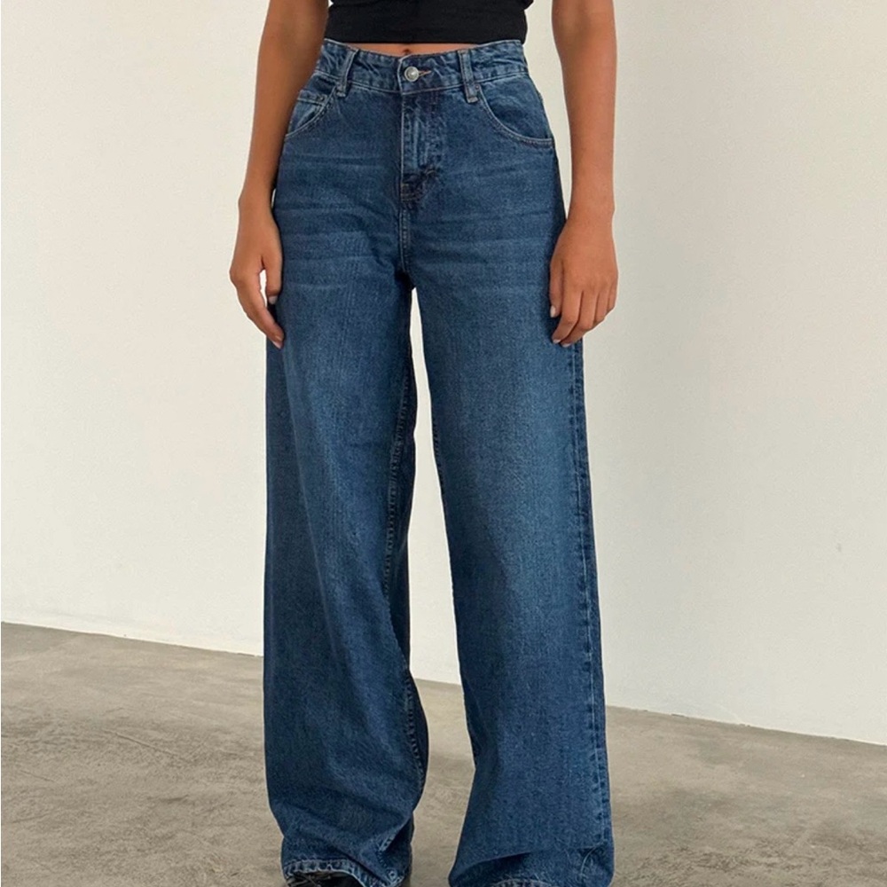 Motel Rocks Deep Blue Flare Jeans